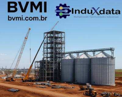 Farelo e Óleo de Soja com Obra Industrial de R$ 750 Milhões - Brasil - Julho 2025 - InduXdata - BVMI - Projeto Industrial - Investimento Industrial