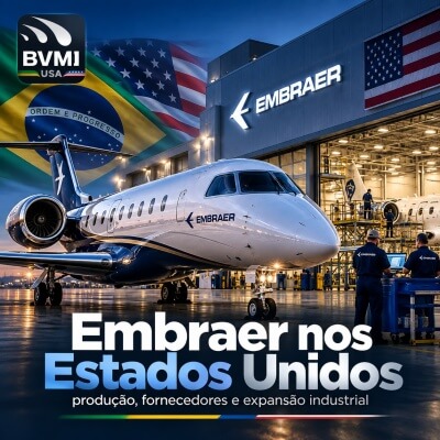 Embraer nos Estados Unidos amplia plataforma industrial entre produção na Flórida e novo centro de manutenção no Texas